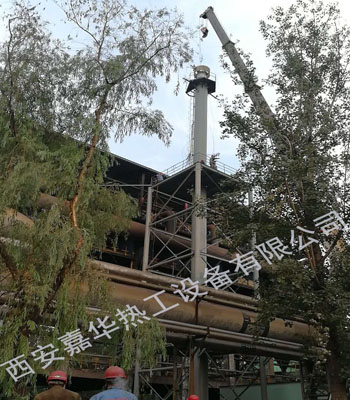 河南鋼廠3套轉爐煤氣放散點火施工