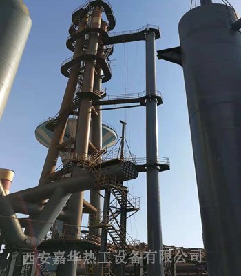 山東淄博高爐煤氣放散點火吊裝現場