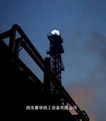 日照鋼鐵集團高爐煤氣放散點火成功