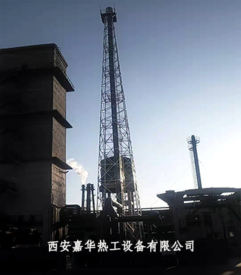 河北焦化廠焦爐煤氣放散點火施工中