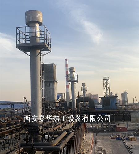 烏海焦化廠焦爐煤氣點火施工中